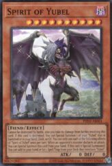 This is an image for the product Spirit of Yubel that has a rarity of Super Rare in the Phantom Nightmare with a card code of PHNI-AE001 that is available on the TEKKX Product website.