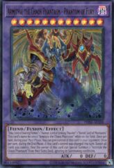This is an image for the product Armityle the Chaos Phantasm - Phantom of Fury that has a rarity of Ultra Rare in the Phantom Nightmare with a card code of PHNI-AE100 that is available on the TEKKX Product website.