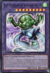 This is an image for the product Gate Guardian of Wind and Water that has a rarity of Super Rare in the Phantom Nightmare with a card code of PHNI-AE103 that is available on the TEKKX Product website.