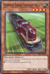 This is an image for the product Express Train Trolley Olley that has a rarity of Common in the Selection 5: Quarter Century Edition with a card code of SLF1-AE008 that is available on the TEKKX Product website.