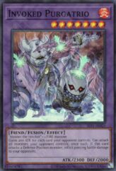 This is an image for the product Invoked Purgatrio that has a rarity of Super Rare in the Selection 5: Quarter Century Edition with a card code of SLF1-AE025 that is available on the TEKKX Product website.