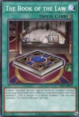 This is an image for the product The Book of the Law that has a rarity of Common in the Selection 5: Quarter Century Edition with a card code of SLF1-AE033 that is available on the TEKKX Product website.