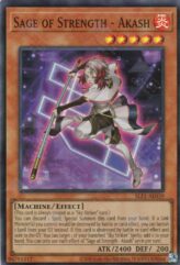 This is an image for the product Sage of Strength - Akash that has a rarity of Super Rare in the Selection 5: Quarter Century Edition with a card code of SLF1-AE039 that is available on the TEKKX Product website.