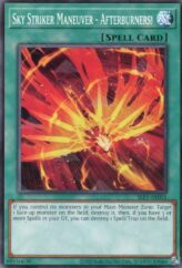 This is an image for the product Sky Striker Maneuver - Afterburners! that has a rarity of Common in the Selection 5: Quarter Century Edition with a card code of SLF1-AE051 that is available on the TEKKX Product website.