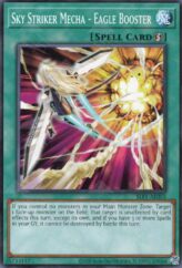 This is an image for the product Sky Striker Mecha - Eagle Booster that has a rarity of Common in the Selection 5: Quarter Century Edition with a card code of SLF1-AE055 that is available on the TEKKX Product website.