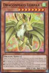 This is an image for the product Dragonmaid Lorpar that has a rarity of Common in the Selection 5: Quarter Century Edition with a card code of SLF1-AE070 that is available on the TEKKX Product website.