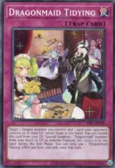 This is an image for the product Dragonmaid Tidying that has a rarity of Common in the Selection 5: Quarter Century Edition with a card code of SLF1-AE078 that is available on the TEKKX Product website.