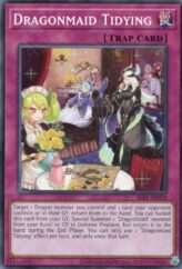 This is an image for the product Dragonmaid Tidying that has a rarity of Common in the Selection 5: Quarter Century Edition with a card code of SLF1-AE078 that is available on the TEKKX Product website.