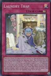 This is an image for the product Laundry Trap that has a rarity of Super Rare in the Selection 5: Quarter Century Edition with a card code of SLF1-AE080 that is available on the TEKKX Product website.