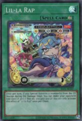 This is an image for the product Lil-la Rap that has a rarity of Super Rare in the Selection 5: Quarter Century Edition with a card code of SLF1-AE107 that is available on the TEKKX Product website.