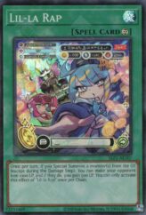 This is an image for the product Lil-la Rap that has a rarity of Super Rare in the Selection 5: Quarter Century Edition with a card code of SLF1-AE107 that is available on the TEKKX Product website.