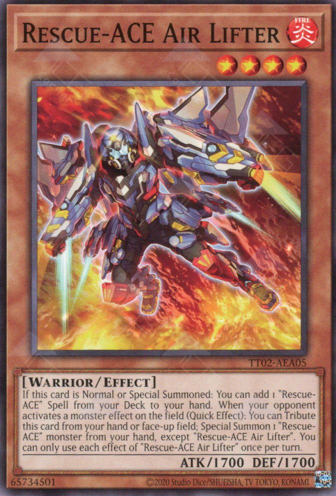 This is an image for the product Rescue-ACE Air Lifter that has a rarity of Common in the Tactical-Try Deck: Rescue-ACE with a card code of TT02-AEA05 that is available on the TEKKX Product website.