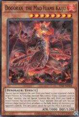This is an image for the product Dogoran, the Mad Flame Kaiju that has a rarity of Common in the Tactical-Try Deck: Rescue-ACE with a card code of TT02-AEA08 that is available on the TEKKX Product website.