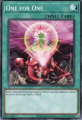 This is an image for the product One for One that has a rarity of Common in the Tactical-Try Deck: Rescue-ACE with a card code of TT02-AEA17 that is available on the TEKKX Product website.