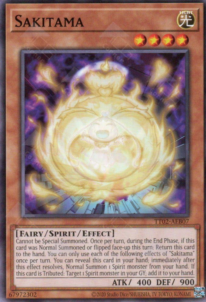 This is an image for the product Sakitama that has a rarity of Common in the Tactical-Try Deck: Exosister with a card code of TT02-AEB07 that is available on the TEKKX Product website.