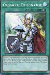 This is an image for the product Crossout Designator that has a rarity of Common in the Tactical-Try Deck: Exosister with a card code of TT02-AEB18 that is available on the TEKKX Product website.