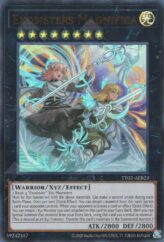 This is an image for the product Exosisters Magnifica that has a rarity of Ultra Rare in the Tactical-Try Deck: Exosister with a card code of TT02-AEB23 that is available on the TEKKX Product website.