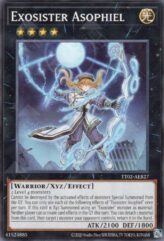 This is an image for the product Exosister Asophiel that has a rarity of Common in the Tactical-Try Deck: Exosister with a card code of TT02-AEB27 that is available on the TEKKX Product website.