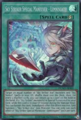 This is an image for the product Sky Striker Special Maneuver - Lemnisgate! that has a rarity of Super Rare in the Duelist's Advance with a card code of DUAD-AE069 that is available on the TEKKX Product website.