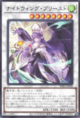 This is an image for the product Night Wing Priestess that has a rarity of Rare in the Burst Protocol with a card code of BPRO-JP038 that is available on the TEKKX Product website.