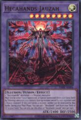 This is an image for the product Hecahands Jauzah that has a rarity of Ultra Rare in the Deck-Build Pack: Phantom Revengers with a card code of DBPR-AE006 that is available on the TEKKX Product website.