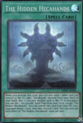 This is an image for the product The Hidden Hecahands that has a rarity of Super Rare in the Deck-Build Pack: Phantom Revengers with a card code of DBPR-AE008 that is available on the TEKKX Product website.