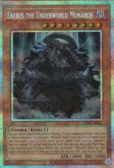 This is an image for the product Erebus the Underworld Monarch that has a rarity of Prismatic Secret Rare in the Creation Pack 08 +1 Bonus Pack with a card code of CR08-AES14 that is available on the TEKKX Product website.