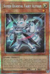 This is an image for the product Super Quantal Fairy Alphan that has a rarity of Prismatic Secret Rare in the Creation Pack 08 +1 Bonus Pack with a card code of CR08-AES24 that is available on the TEKKX Product website.