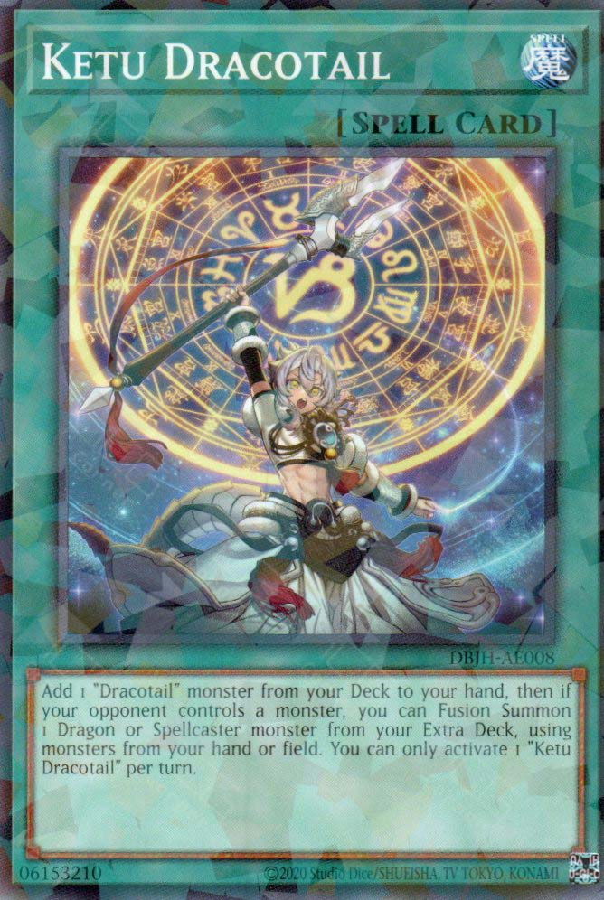 This is an image for the product Ketu Dracotail that has a rarity of Normal Parallel Rare in the Deck-Build Pack: Justice Hunters with a card code of DBJH-AE008 that is available on the TEKKX Product website.