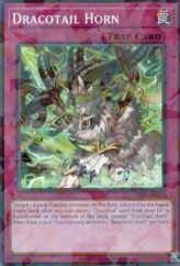This is an image for the product Dracotail Horn that has a rarity of Normal Parallel Rare in the Deck-Build Pack: Justice Hunters with a card code of DBJH-AE010 that is available on the TEKKX Product website.