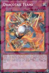This is an image for the product Dracotail Flame that has a rarity of Normal Parallel Rare in the Deck-Build Pack: Justice Hunters with a card code of DBJH-AE011 that is available on the TEKKX Product website.