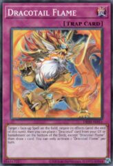This is an image for the product Dracotail Flame that has a rarity of Common in the Deck-Build Pack: Justice Hunters with a card code of DBJH-AE011 that is available on the TEKKX Product website.