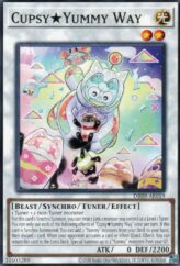 This is an image for the product Cupsy★Yummy Way that has a rarity of Common in the Deck-Build Pack: Justice Hunters with a card code of DBJH-AE019 that is available on the TEKKX Product website.