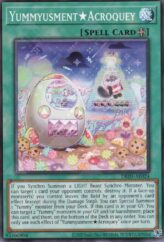 This is an image for the product Yummyusment★Acroquey that has a rarity of Common in the Deck-Build Pack: Justice Hunters with a card code of DBJH-AE024 that is available on the TEKKX Product website.
