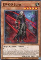 This is an image for the product K9-ØØ Lupis that has a rarity of Common in the Deck-Build Pack: Justice Hunters with a card code of DBJH-AE034 that is available on the TEKKX Product website.
