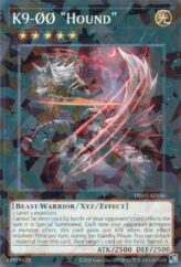 This is an image for the product K9-ØØ "Hound" that has a rarity of Normal Parallel Rare in the Deck-Build Pack: Justice Hunters with a card code of DBJH-AE036 that is available on the TEKKX Product website.