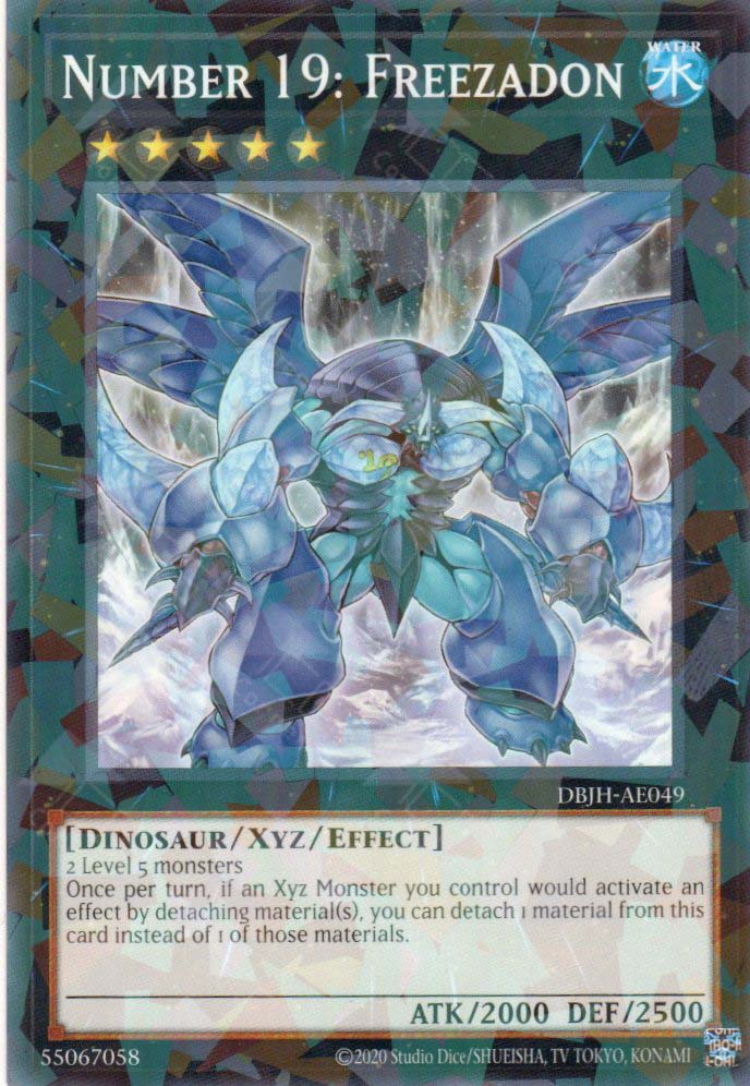 This is an image for the product Number 19: Freezadon that has a rarity of Normal Parallel Rare in the Deck-Build Pack: Justice Hunters with a card code of DBJH-AE049 that is available on the TEKKX Product website.