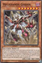 This is an image for the product Hecahands Godos that has a rarity of Common in the Deck-Build Pack: Phantom Revengers with a card code of DBPR-AE003 that is available on the TEKKX Product website.
