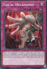 This is an image for the product Yad'al-Hecahands that has a rarity of Common in the Deck-Build Pack: Phantom Revengers with a card code of DBPR-AE011 that is available on the TEKKX Product website.