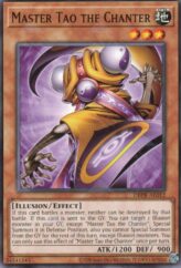 This is an image for the product Master Tao the Chanter that has a rarity of Common in the Deck-Build Pack: Phantom Revengers with a card code of DBPR-AE012 that is available on the TEKKX Product website.