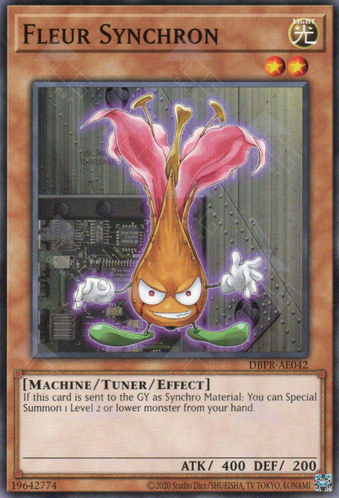 This is an image for the product Fleur Synchron that has a rarity of Common in the Deck-Build Pack: Phantom Revengers with a card code of DBPR-AE042 that is available on the TEKKX Product website.