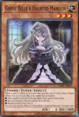 This is an image for the product Ghost Belle & Haunted Mansion that has a rarity of Common in the Deck-Build Pack: Phantom Revengers with a card code of DBPR-AE043 that is available on the TEKKX Product website.