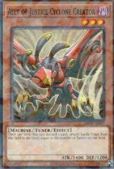 This is an image for the product Ally of Justice Cyclone Creator that has a rarity of Normal Parallel Rare in the Deck-Build Pack: Phantom Revengers with a card code of DBPR-AE047 that is available on the TEKKX Product website.