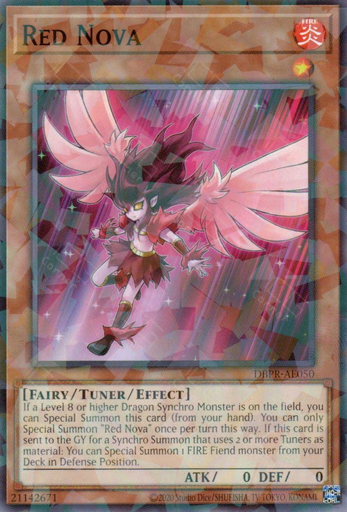 This is an image for the product Red Nova that has a rarity of Normal Parallel Rare in the Deck-Build Pack: Phantom Revengers with a card code of DBPR-AE050 that is available on the TEKKX Product website.
