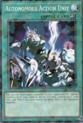 This is an image for the product Autonomous Action Unit that has a rarity of Normal Parallel Rare in the Deck-Build Pack: Phantom Revengers with a card code of DBPR-AE056 that is available on the TEKKX Product website.
