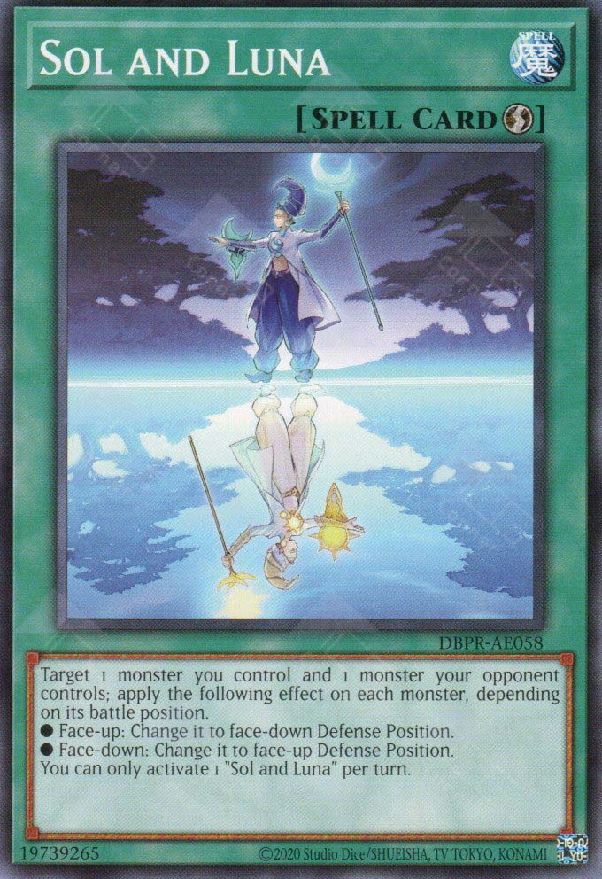 This is an image for the product Sol and Luna that has a rarity of Common in the Deck-Build Pack: Phantom Revengers with a card code of DBPR-AE058 that is available on the TEKKX Product website.