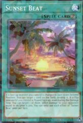 This is an image for the product Sunset Beat that has a rarity of Normal Parallel Rare in the Deck-Build Pack: Phantom Revengers with a card code of DBPR-AE060 that is available on the TEKKX Product website.