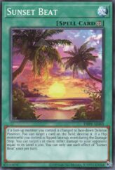 This is an image for the product Sunset Beat that has a rarity of Common in the Deck-Build Pack: Phantom Revengers with a card code of DBPR-AE060 that is available on the TEKKX Product website.