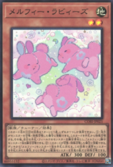 This is an image for the product Melffy Rabbys that has a rarity of Super Rare in the Chaos Origins with a card code of CORI-JP021 that is available on the TEKKX Product website.