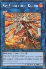This is an image for the product Sky Striker Ace – Kagari that has a rarity of Normal Parallel Rare in the Selection 5: Quarter Century Edition with a card code of SLF1-AE043 that is available on the TEKKX Product website.